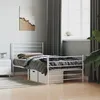 Image de vidaXL Cadre de lit mÃ©tal sans matelas et pied de lit blanc 100x190 cm