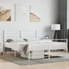 Image de vidaXL Cadre de lit mÃ©tal avec tÃªte de lit/pied de lit blanc 120x190cm