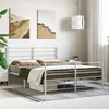 Image de vidaXL Cadre de lit mÃ©tal avec tÃªte de lit/pied de lit blanc 140x190cm