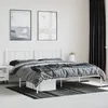 Image de vidaXL Cadre de lit mÃ©tal sans matelas et tÃªte de lit blanc 193x203 cm