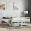 Image de vidaXL Cadre de lit mÃ©tal avec tÃªte de lit/pied de lit blanc 160x200cm