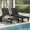 Image de Vidaxl Chaises Longues Lot De 2 Noir 155x58x83 Cm PolypropylÃ¨ne
