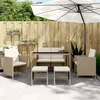Image de Vidaxl Ensemble Ã Manger De Jardin Avec Coussins 6pcs Beige Poly Rotin