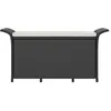 Image de Vidaxl Banc De Jardin Avec Coussin Noir 116x46x57 Cm RÃ©sine TressÃ©e