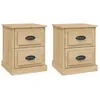Image de Tables De Chevet 2pcs ChÃªne Sonoma 39x39x47,5cm Bois IngÃ©nierie Vidaxl Vidaxl