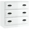 Image de vidaXL Buffet blanc brillant 70x35,5x67,5 cm bois d'ingÃ©nierie