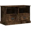 Image de vidaXL Meuble TV chÃªne fumÃ© 80x35x50 cm bois d'ingÃ©nierie