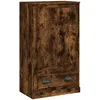Image de Vidaxl Buffet Haut ChÃªne FumÃ© 60x35,5x103,5 Cm Bois D'ingÃ©nierie