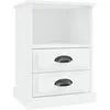 Image de vidaXL Table de chevet blanc 43x36x60 cm