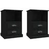 Image de vidaXL Tables de chevet 2 pcs noir 43x36x60 cm
