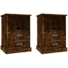 Image de Vidaxl Tables De Chevet 2 Pcs ChÃªne FumÃ© 43x36x60 Cm