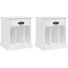 Image de vidaXL Tables de chevet 2 pcs blanc 43x36x50 cm