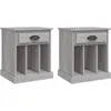 Image de vidaXL Tables de chevet 2 pcs sonoma gris 43x36x50 cm