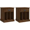 Image de vidaXL Tables de chevet 2 pcs chÃªne marron 43x36x50 cm