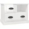 Image de vidaXL Table de chevet blanc brillant 60x39x45 cm