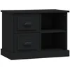 Image de vidaXL Table de chevet noir 60x35,5x45 cm