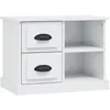 Image de vidaXL Table de chevet blanc brillant 60x35,5x45 cm