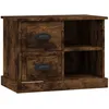 Image de Vidaxl Table De Chevet ChÃªne FumÃ© 60x35,5x45 Cm