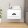 Image de vidaXL Table de chevet murale blanc 41,5x36x28 cm