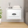 Image de vidaXL Table de chevet murale blanc brillant 41,5x36x28 cm