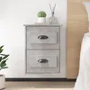 Image de vidaXL Tables de chevet murales 2 pcs gris bÃ©ton 41,5x36x53 cm