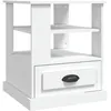 Image de Table d'appoint blanc 50x50x60 cm bois d'ingÃ©nierie vidaXL vidaXL