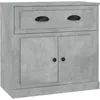 Image de vidaXL Buffet gris bÃ©ton 70x35,5x67,5 cm bois d'ingÃ©nierie
