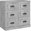 Image de vidaXL Buffet gris bÃ©ton 70x35,5x67,5 cm bois d'ingÃ©nierie