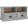 Image de vidaXL Meuble TV gris bÃ©ton 93x35,5x45 cm bois d'ingÃ©nierie