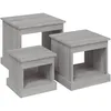 Image de vidaXL Tables basses 3 pcs sonoma gris bois d'ingÃ©nierie