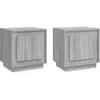 Image de vidaXL Tables de chevet 2 pcs sonoma gris 44x35x45cm bois d'ingÃ©nierie