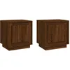 Image de vidaXL Tables de chevet 2pcs chÃªne marron 44x35x45cm bois d'ingÃ©nierie