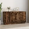 Image de vidaXL Buffet chÃªne fumÃ© 102x35x55 cm bois d'ingÃ©nierie