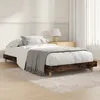 Image de vidaXL Cadre de lit sans matelas chÃªne fumÃ© 90x190cm bois d'ingÃ©nierie