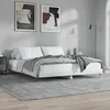 Image de vidaXL Cadre de lit sans matelas blanc brillant 140x200 cm