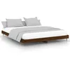 Image de vidaXL Cadre de lit chÃªne marron 200x200 cm bois d'ingÃ©nierie