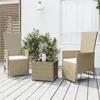 Image de Vidaxl Ensemble De Salon De Jardin 3 Pcs Beige Poly Rotin Et Acier