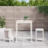 Image de Vidaxl Ensemble De Bar De Jardin 3 Pcs Blanc Bois De Pin Massif