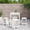 Image de Vidaxl Ensemble De Bar De Jardin 5 Pcs Blanc Bois Massif De Pin