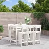Image de Vidaxl Ensemble De Bar De Jardin 7 Pcs Blanc Bois De Pin Massif