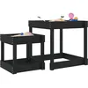 Image de vidaXL Tables Ã  sable 2 pcs noir bois de pin massif