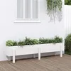 Image de Vidaxl Lit SurÃ©levÃ© De Jardin Blanc 160x30x38 Cm Bois De Pin Massif