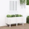 Image de Vidaxl Lit SurÃ©levÃ© De Jardin Blanc 121x50x57 Cm Bois De Pin Massif