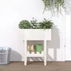 Image de Vidaxl JardiniÃ¨re Blanc 62x30x69 Cm Bois Massif De Pin
