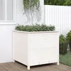 Image de Vidaxl JardiniÃ¨re Blanc 82,5x82,5x78 Cm Bois Massif De Pin
