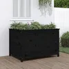 Image de Vidaxl Lit SurÃ©levÃ© De Jardin Noir 119,5x82,5x78 Cm Bois De Pin Massif