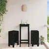 Image de Vidaxl Tabourets De Bar 2 Pcs Noir 40x36x75 Cm Bois Massif De Pin