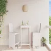Image de Vidaxl Tabourets De Bar 2 Pcs Blanc 40x42x120 Cm Bois Massif De Pin