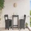 Image de Vidaxl Tabourets De Bar 2 Pcs Gris 40x48,5x115,5 Cm Bois Massif De Pin