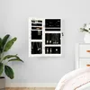 Image de vidaXL Armoire Ã  bijoux avec miroir murale blanc 30x8,5x67 cm